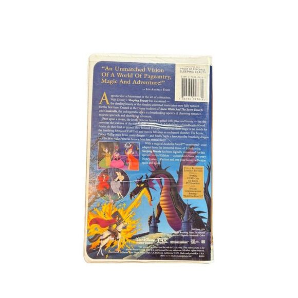 Walt Disney Masterpiece Sleeping Beauty VHS Fully Restored Limited Edition Comme - Picture 4 of 8